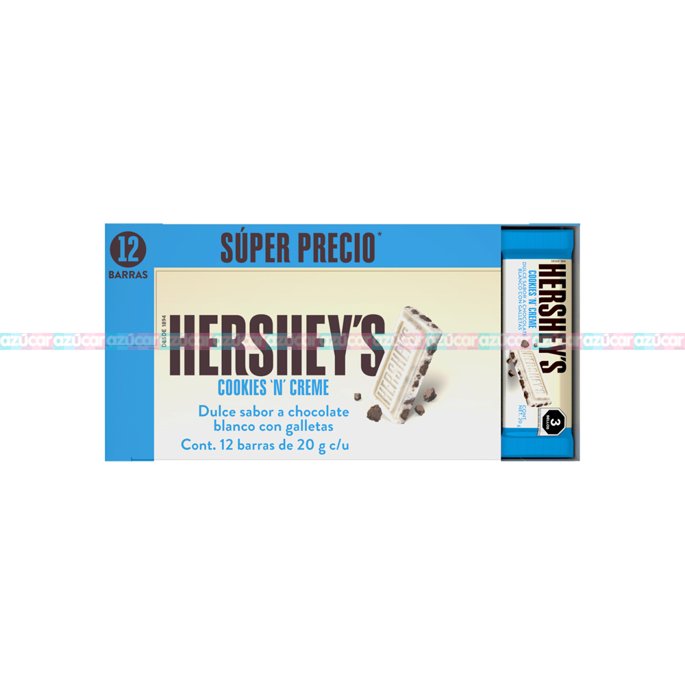 HERSHEY COOKIES 20GRS 12/12 240GRS