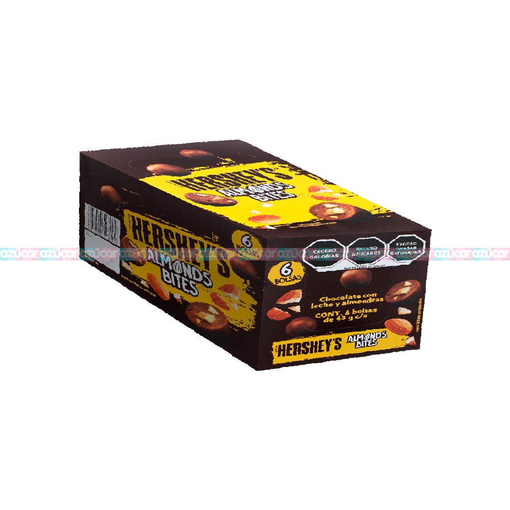 HERSHEY BITES ALMONDS 6/6 43G