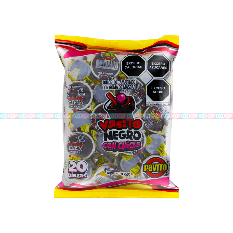 VASO NEGRO C/CHICLE 30/20