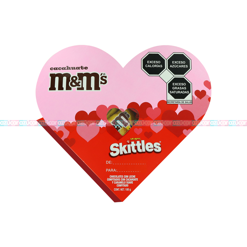 CORAZON MIX M&M,SKITTLES 14/100 GRS