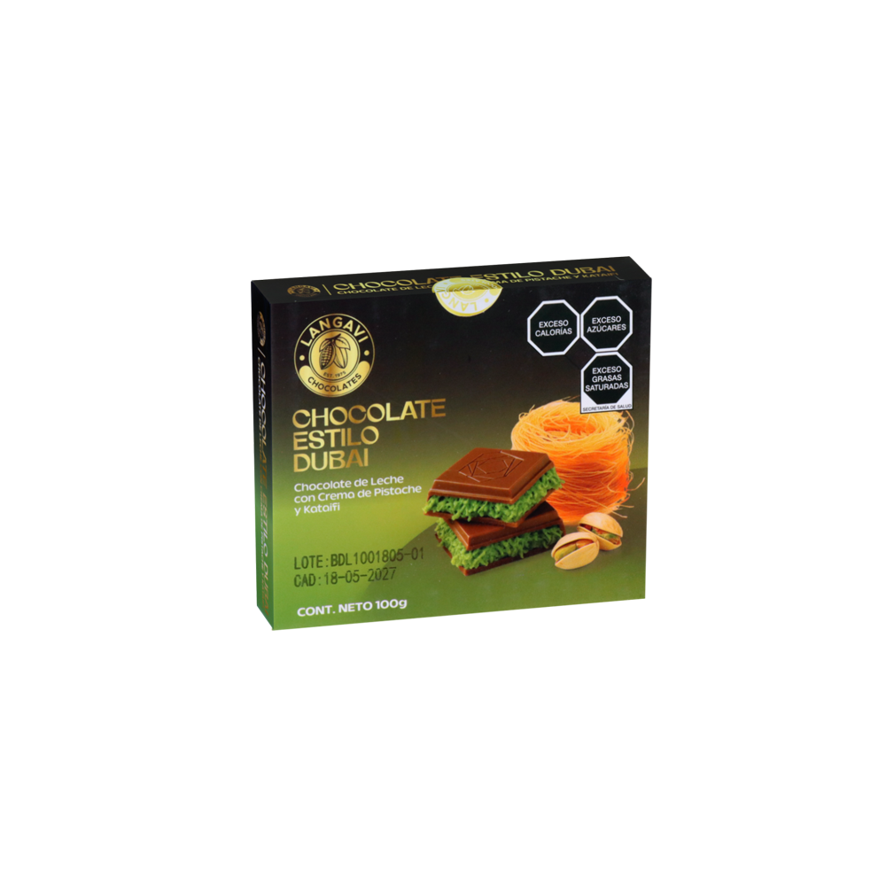 B DE CHOCOLATE ESTILO DUBAI 12/100GRS