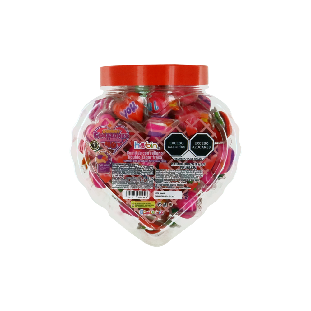 GUMMY CORAZON 4D RELLENO 12/30PZA