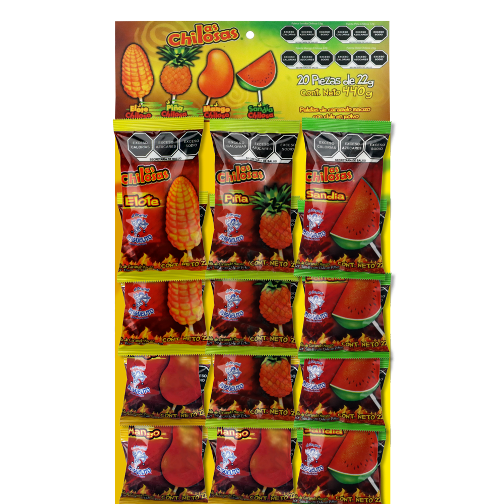 PALETA LAS CHILOSAS 24/20pz