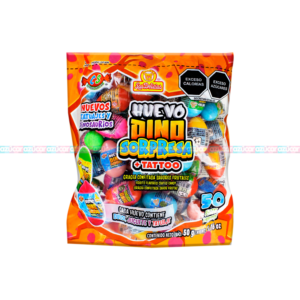 HUEVO DINO TATTOO 18/50PZA