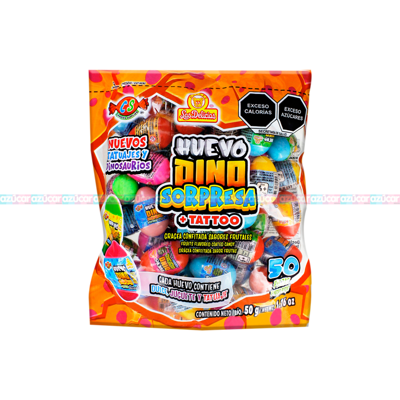 HUEVO DINO TATTOO 18/50PZA