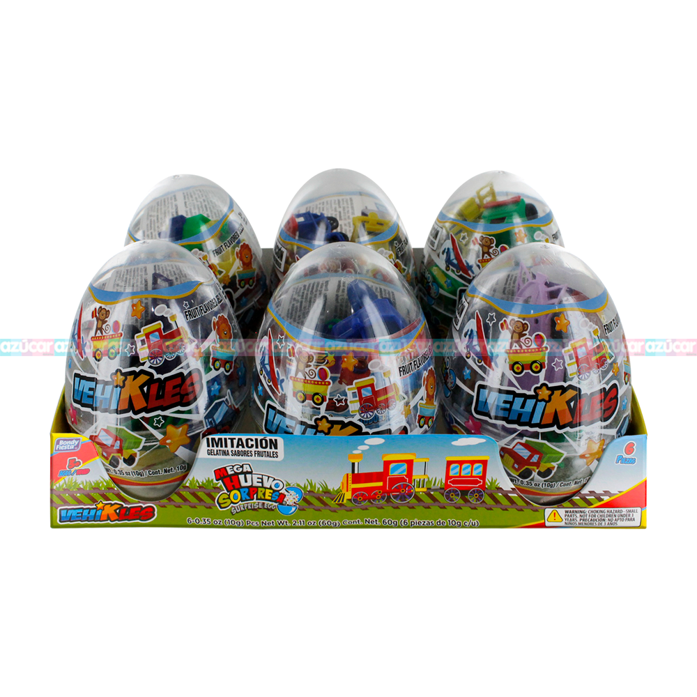 MEGA HUEVO VEHIKLES 12/6 PZS