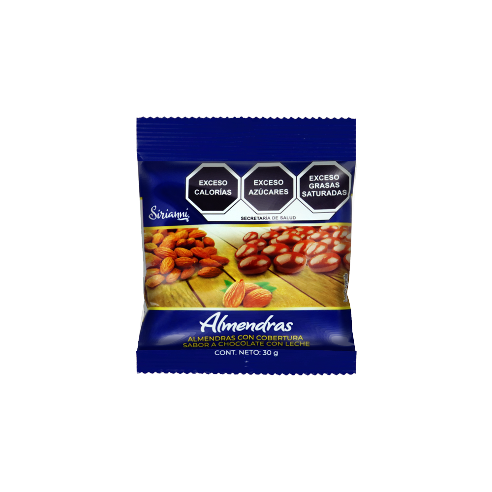 ALMENDRA C/CHOCOLATE 6/12/30 GRS