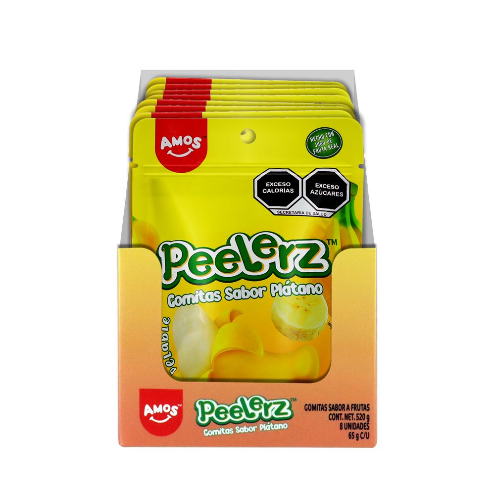 PEELERZ GOMITAS PLATANO 6/8 PZA