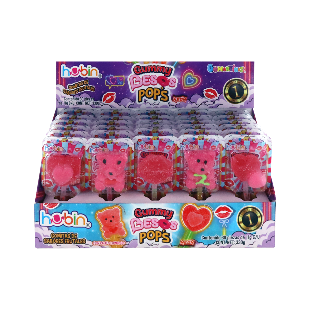 GUMMY FRUTI, BSOS ,ANIMALES POPS 16/30PZA