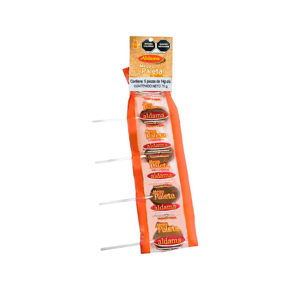 MEGA PALETA DE LECHE ALDAMA 100/5PZ