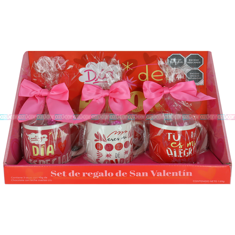 TAZA 3 PACK SAN VALENTIN 10/120 GRS