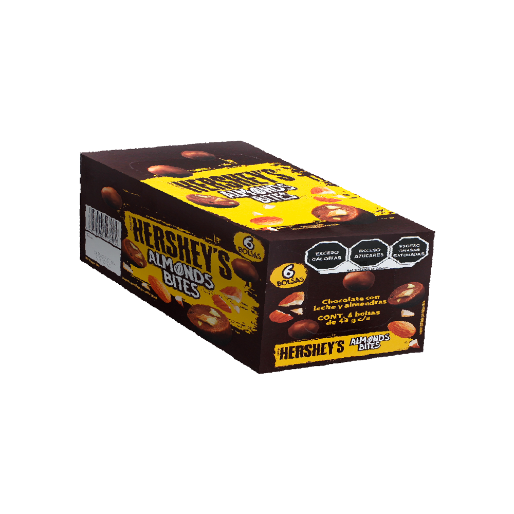 HERSHEY BITES ALMONDS 6/6 43G