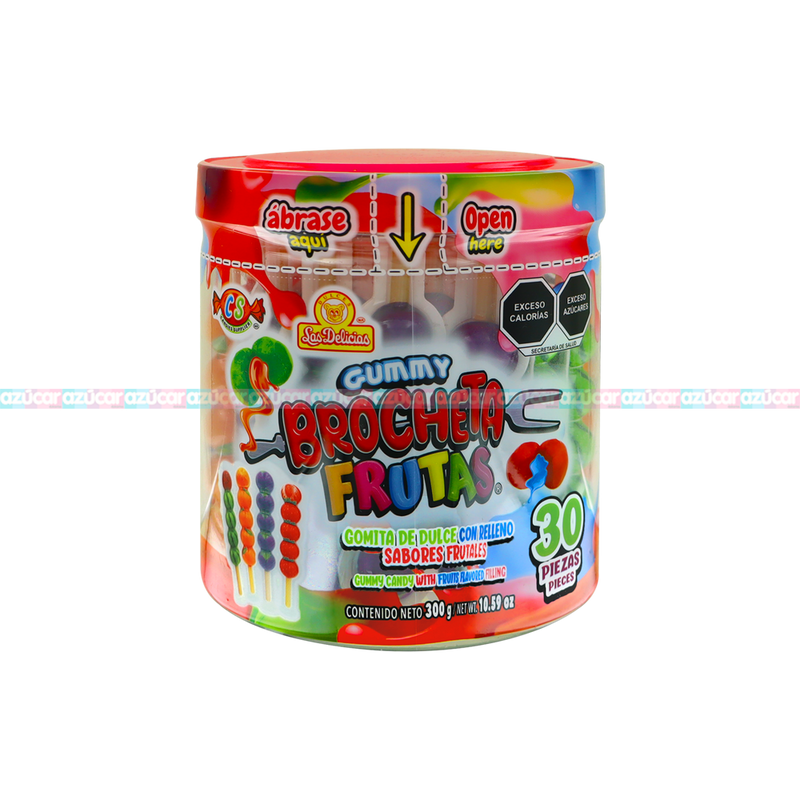 GUMMY BROCHETA FRUTAS 12/30PZA