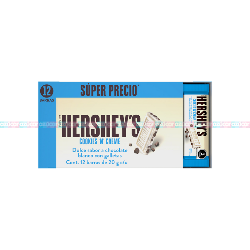 HERSHEY COOKIES 20GRS 12/12  240GRS