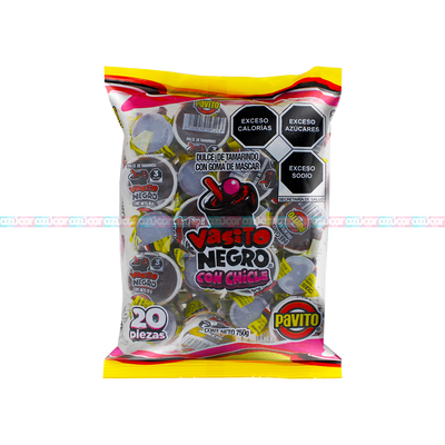 VASO NEGRO C/CHICLE 30/20