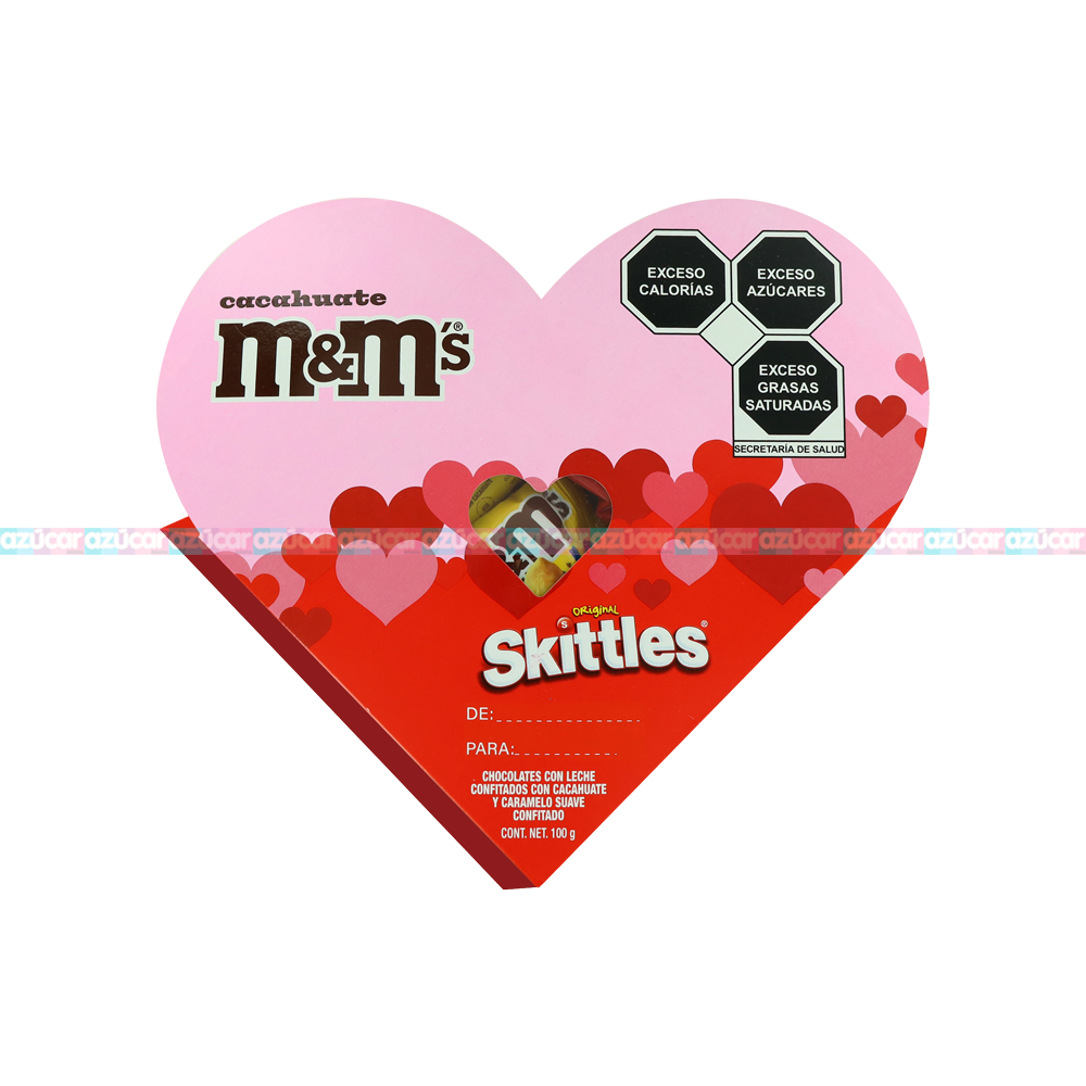 CORAZON MIX M&M,SKITTLES 14/100 GRS