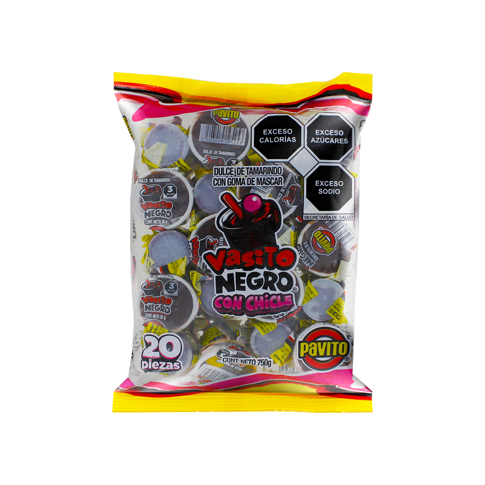 VASO NEGRO C/CHICLE 30/20
