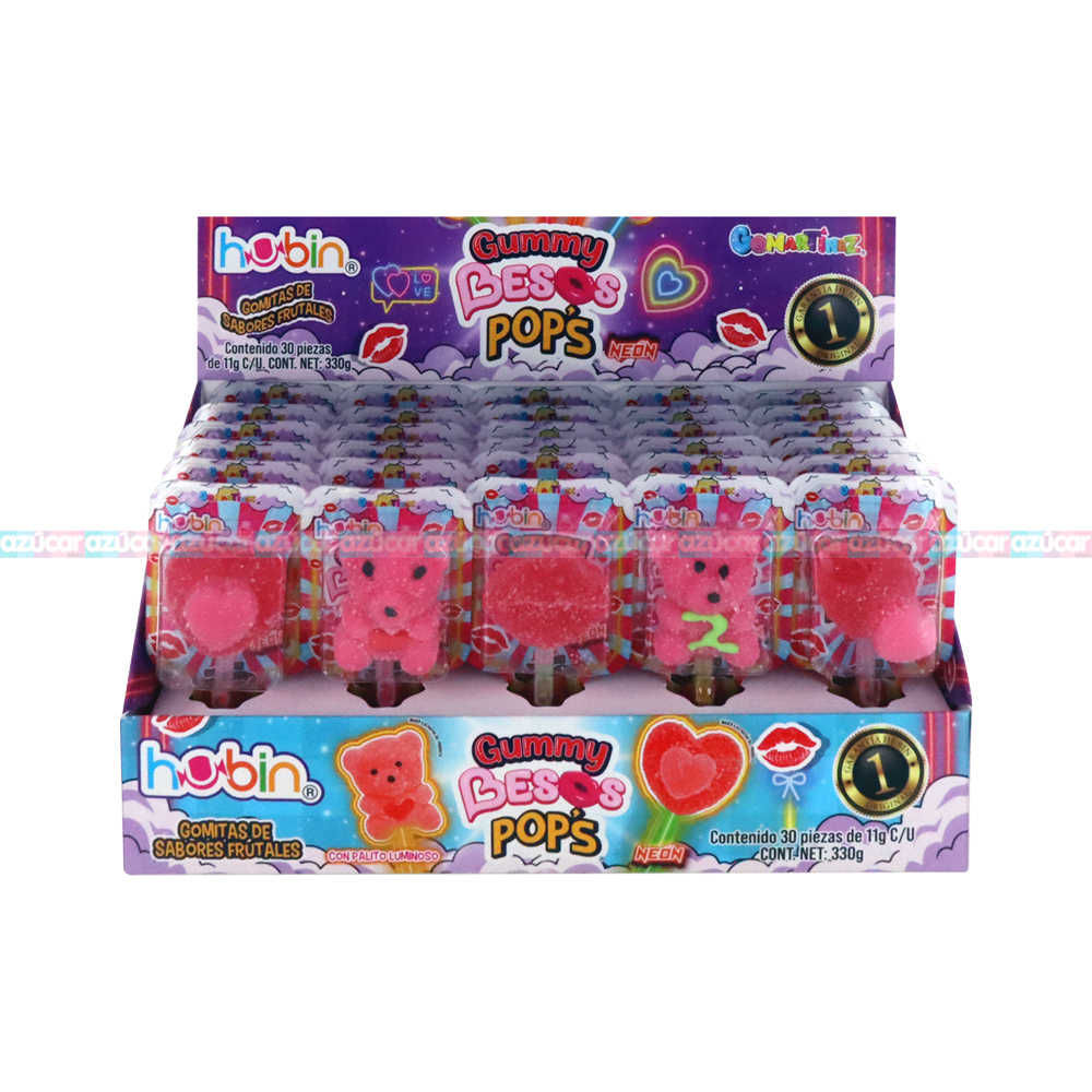 GUMMY FRUTITAS, BESOS POPS 16/30PZA