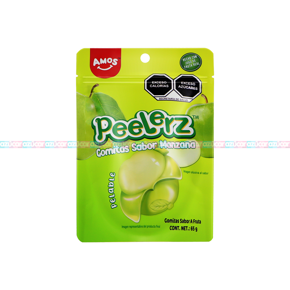 PEELERZ GOMITAS MANZANA  6/8 PZA