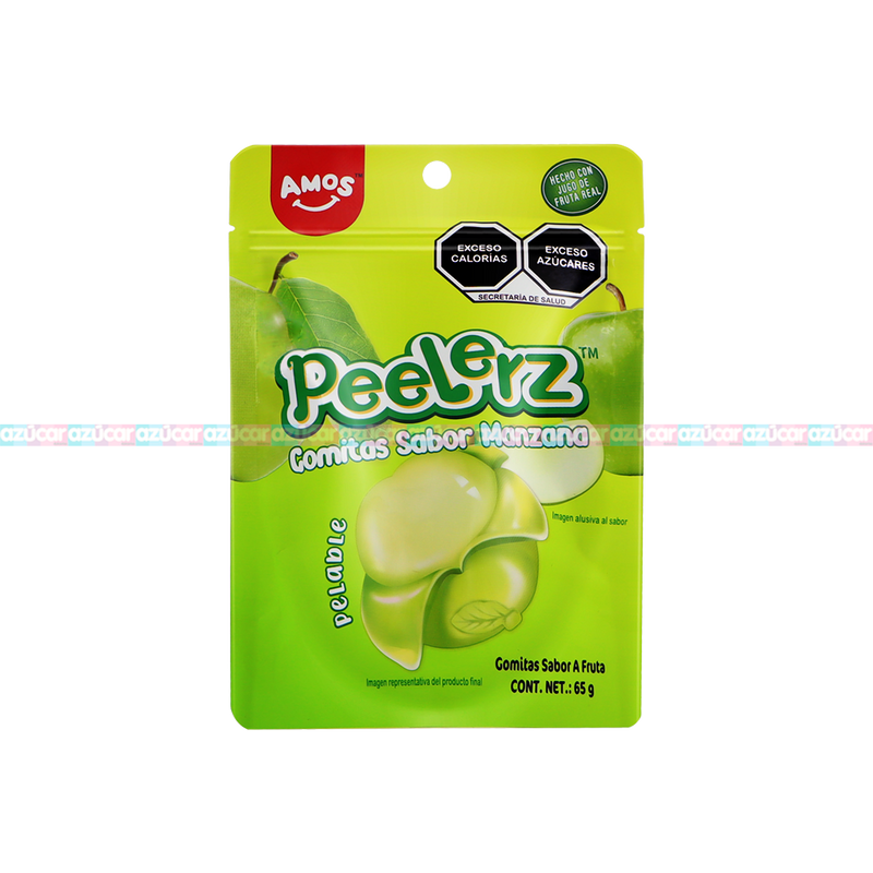 PEELERZ GOMITAS MANZANA  6/8 PZA