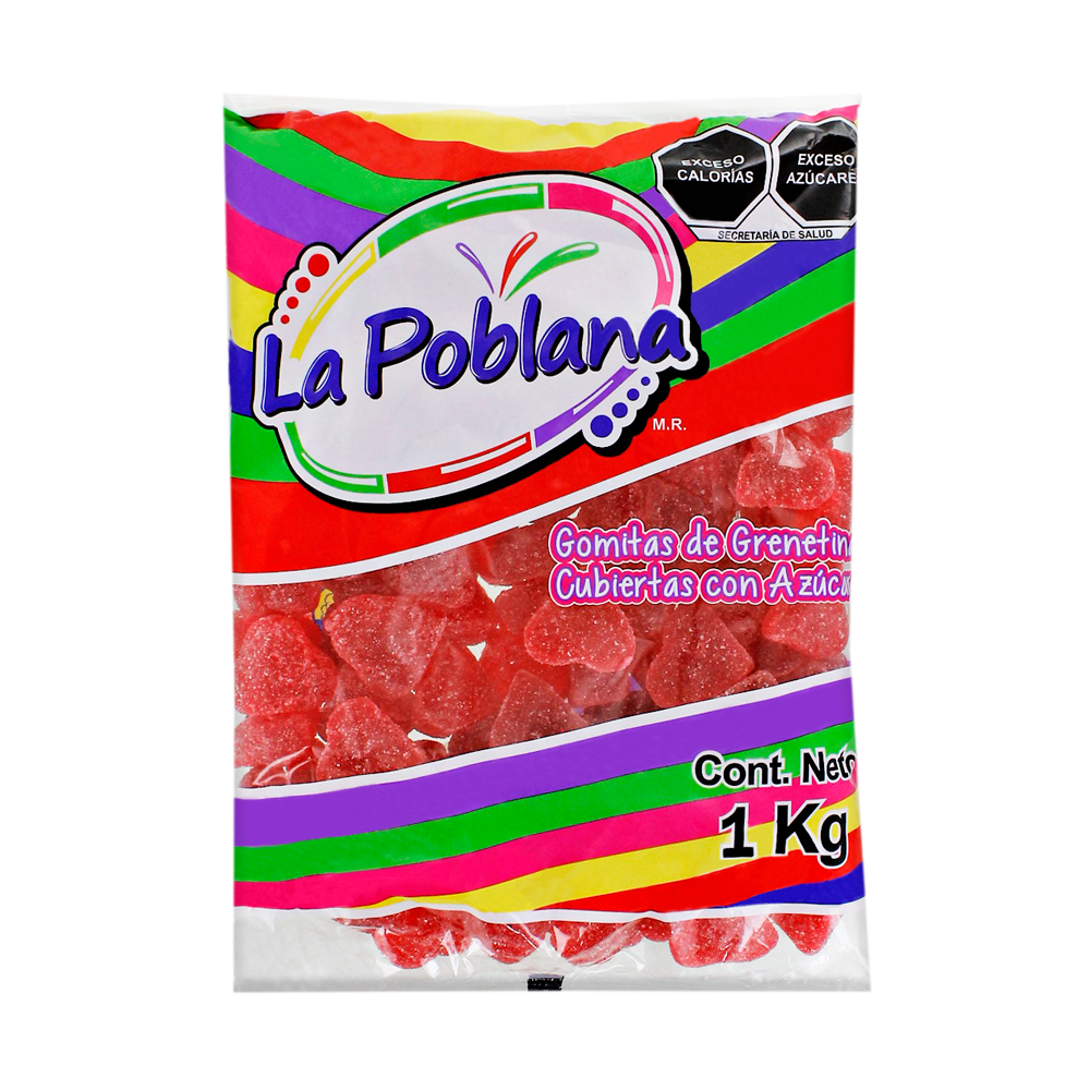 P GOMA CORAZON ROJO 10/1 KG