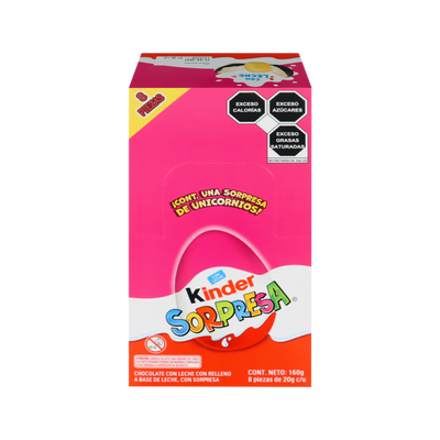 KINDER NIÑA LEI/UNICORNIO  T-8 12/8pzs