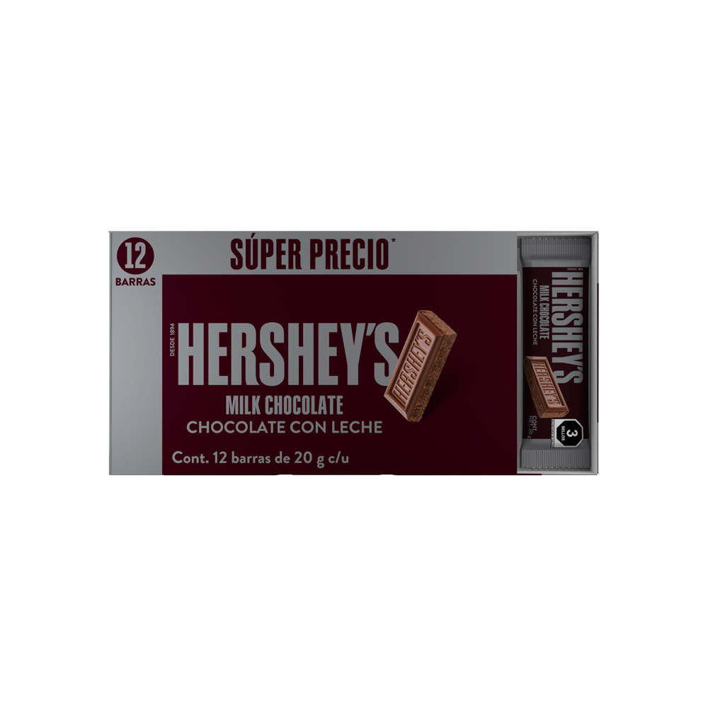HERSHEY LECHE 20G 12/12