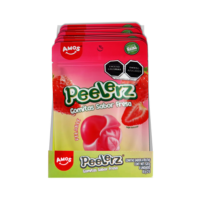 PEELERZ GOMITAS FRESA  6/8 PZA