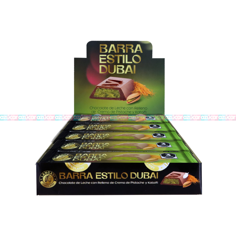 BARRA DE CHOCOLATE  ESTILO DUBAI 14/10PZ