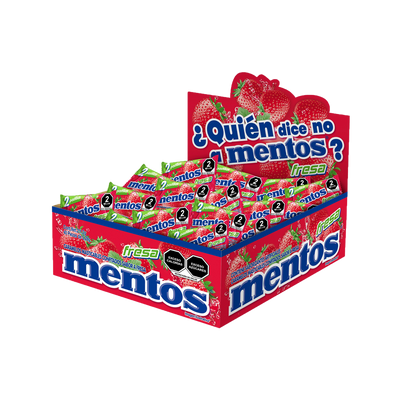 MENTOS BIPIEZA FRESA 10/40