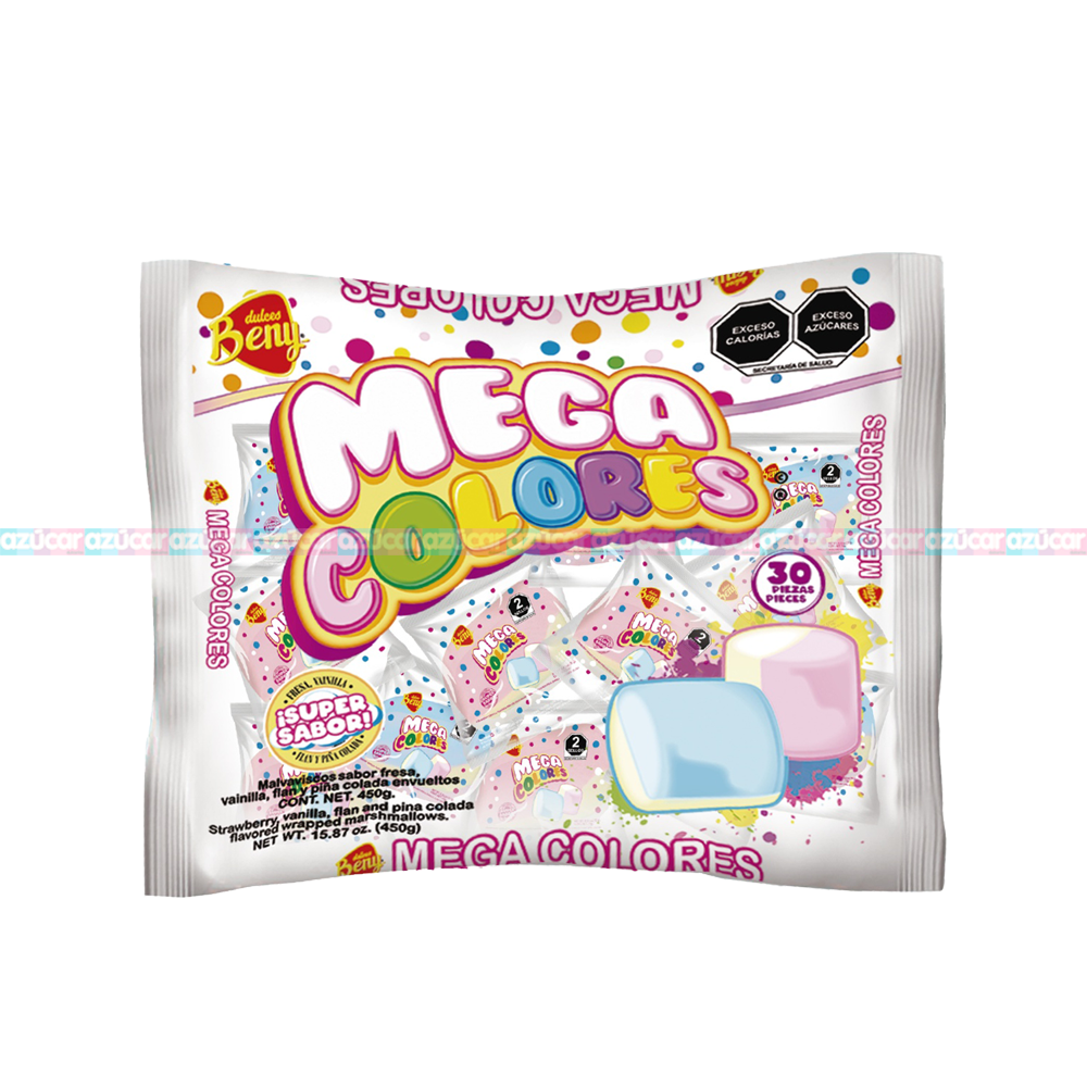 BENY MEGA BOMBON COLORES 12/30PZA
