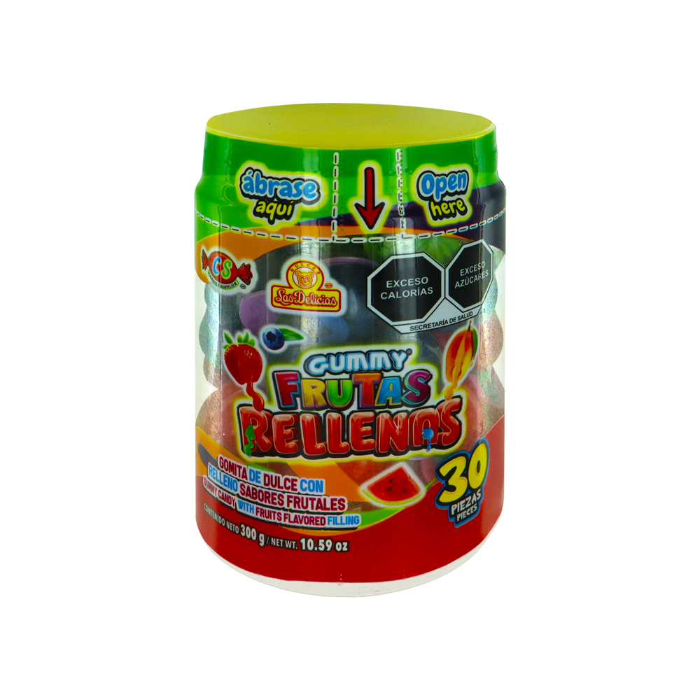 GUMMY FRUTAS RELLENAS 12/30PZA