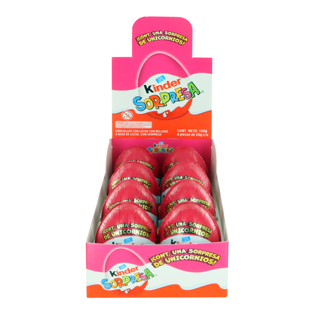 KINDER NIÑA LEI/UNICORNIO  T-8 12/8pzs