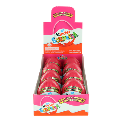 KINDER NIÑA LEI/UNICORNIO  T-8 12/8pzs