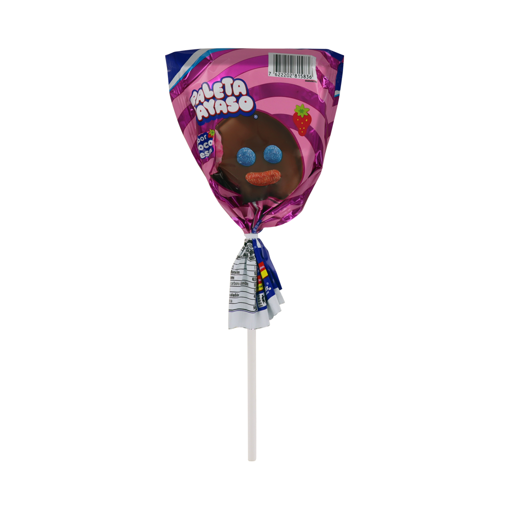 PALETA PAYASO CHOCO FRESA 12/10PZ