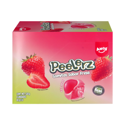 PEELERZ GOMITAS FRESA  6/8 PZA