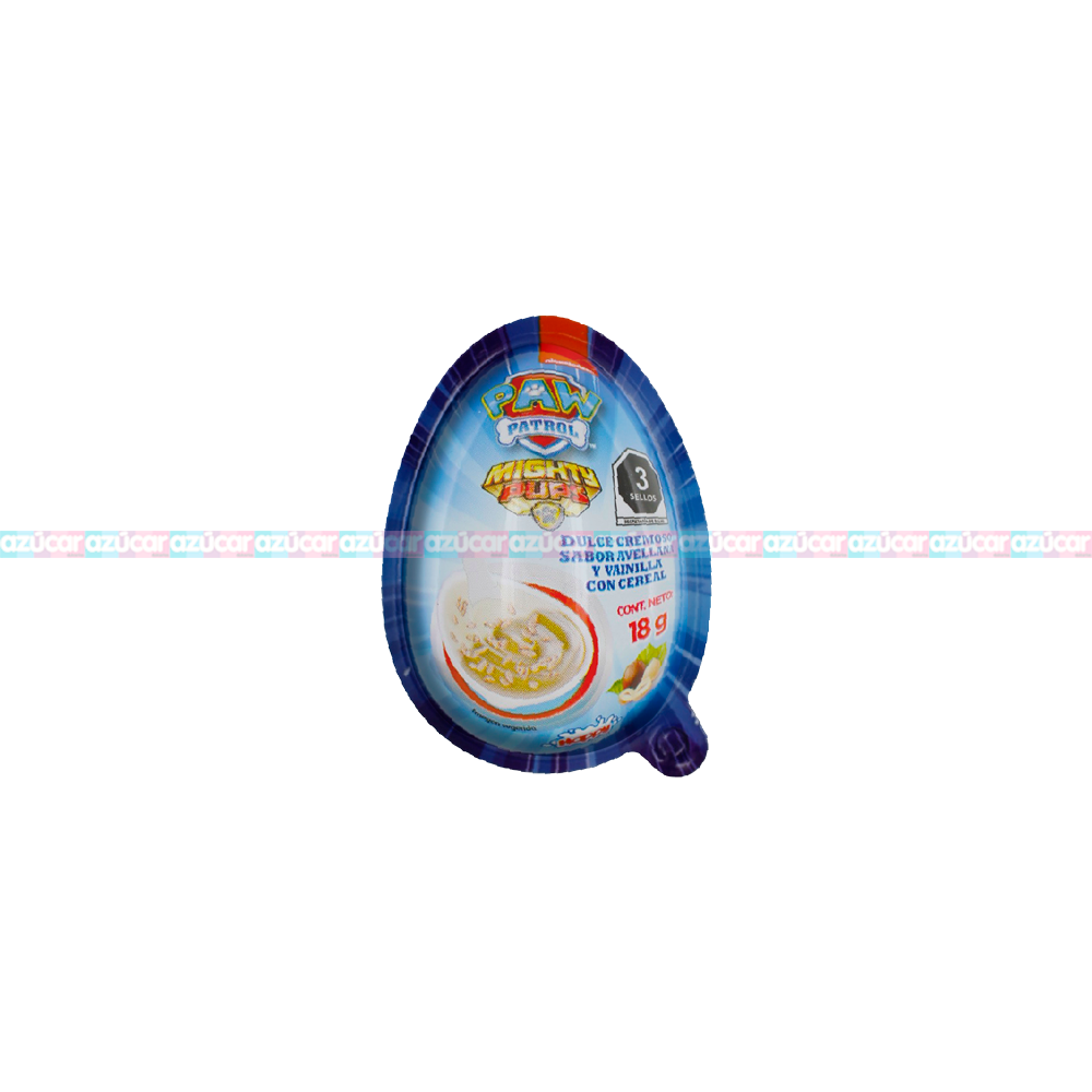 HUEVO PLASTICO PAW PATROL 8/6