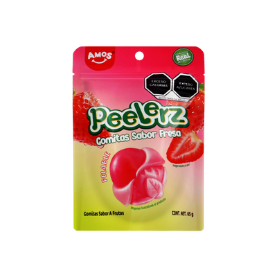PEELERZ GOMITAS FRESA  6/8 PZA