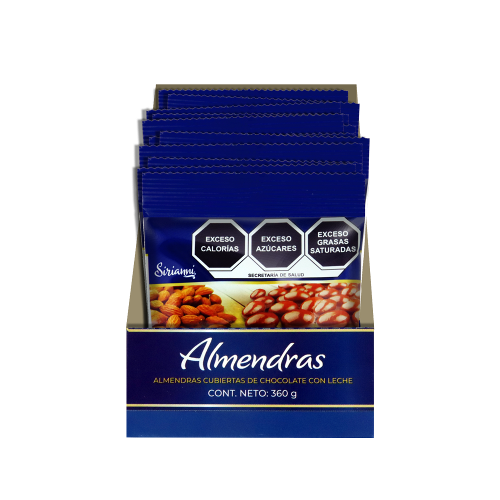 ALMENDRA C/CHOCOLATE 6/12/30 GRS