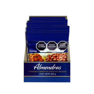 ALMENDRA C/CHOCOLATE 6/12/30 GRS
