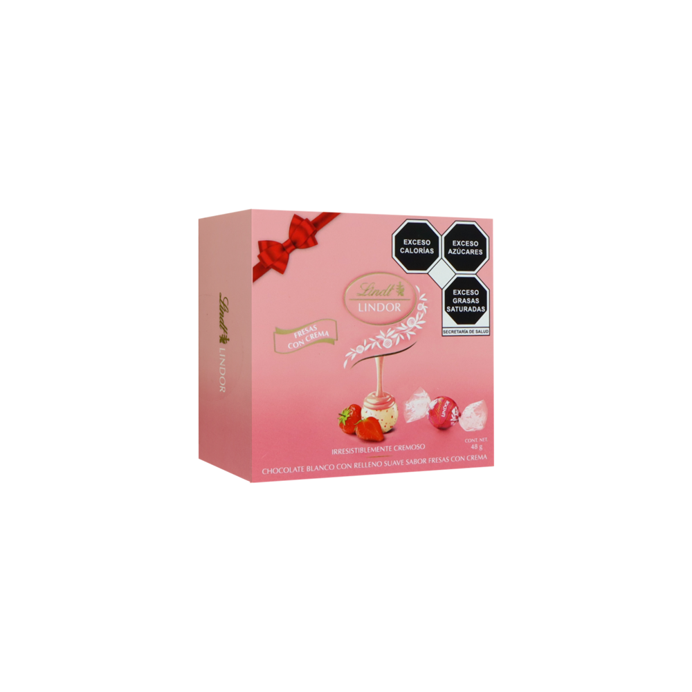 LIDOR FRESAS CON CREMA 12/48 GRS