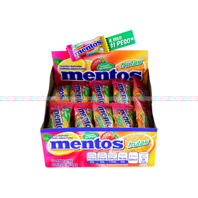 MENTOS BIPIEZA FRUTAS 10/40