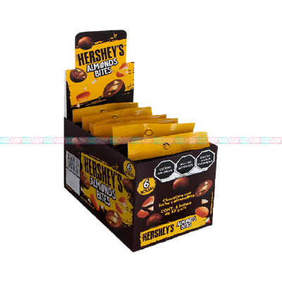 HERSHEY BITES ALMONDS 6/6 43G