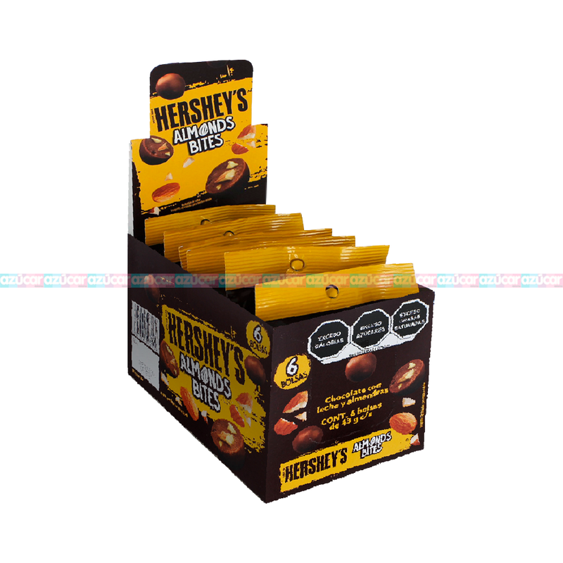 HERSHEY BITES ALMONDS 6/6 43G