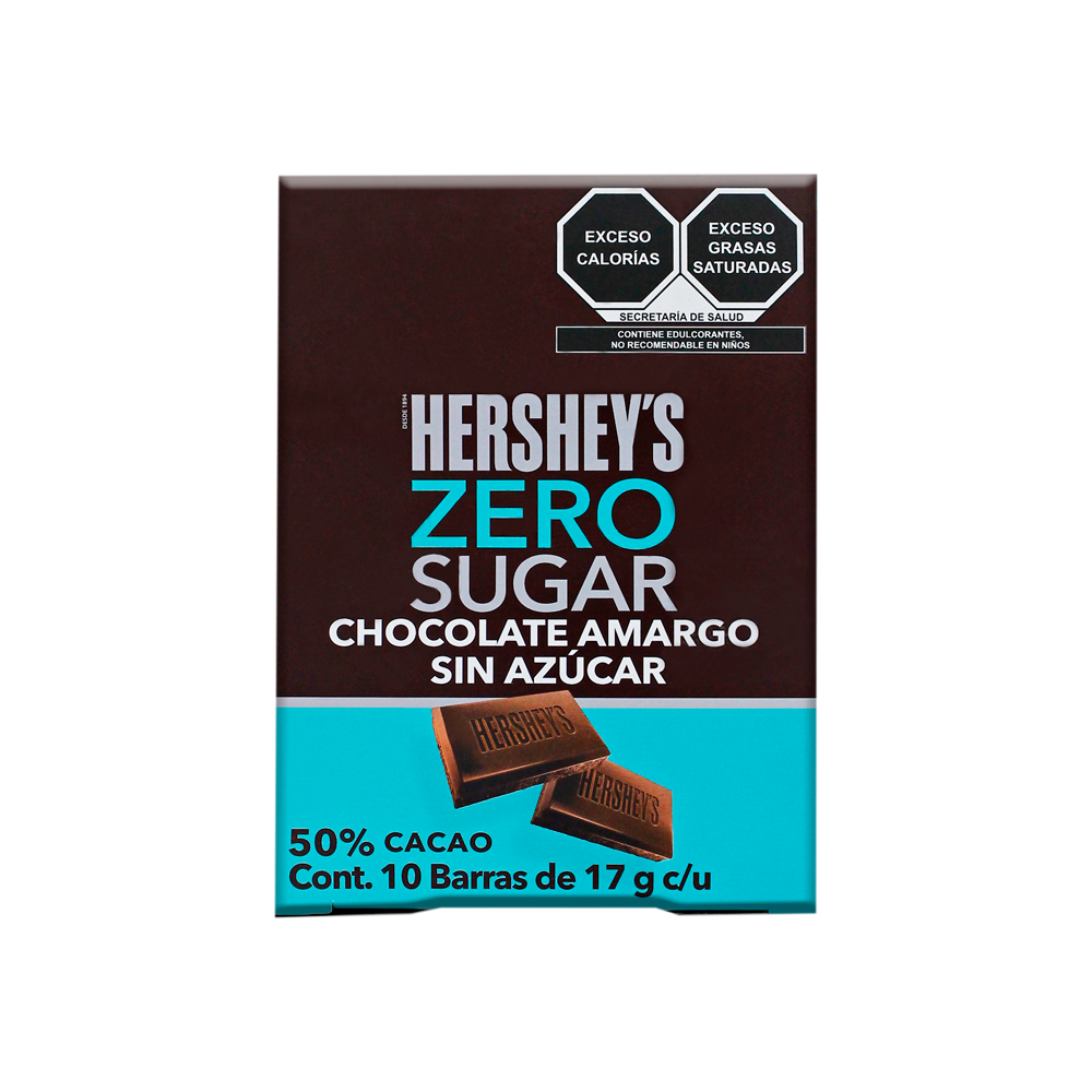 HERSHEY ZERO AZUCAR 17G 6/10