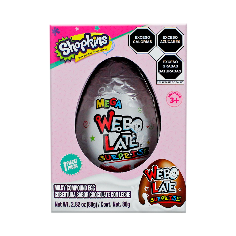 MEGA H CHOC SHOPKINS 12/80 GRS
