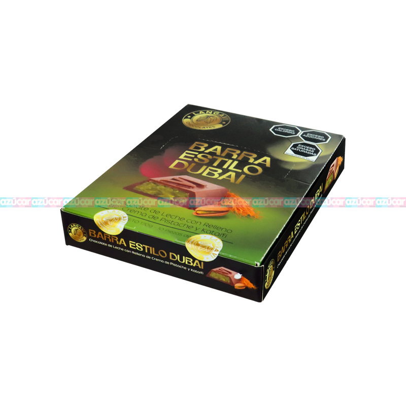 BARRA DE CHOCOLATE  ESTILO DUBAI 14/10PZ
