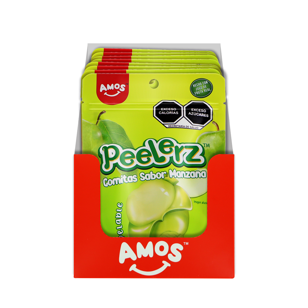 PEELERZ GOMITAS MANZANA  6/8 PZA
