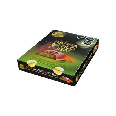 BARRA DE CHOCOLATE  ESTILO DUBAI 14/10PZ